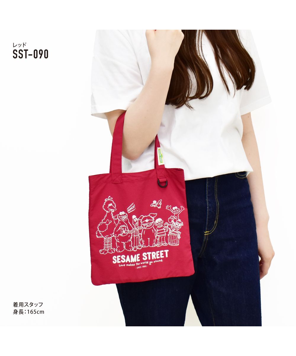 セサミストリート SESAMESTREET  ミニトートバッグ ナイロン 軽量 小さめ ミニバッグ 手提げ ロゴ プリント レディース メンズ 女子 男子 男女兼用 通勤 通学 旅行 お出 （イエロー(SST-091)） イエロー(SST-091)