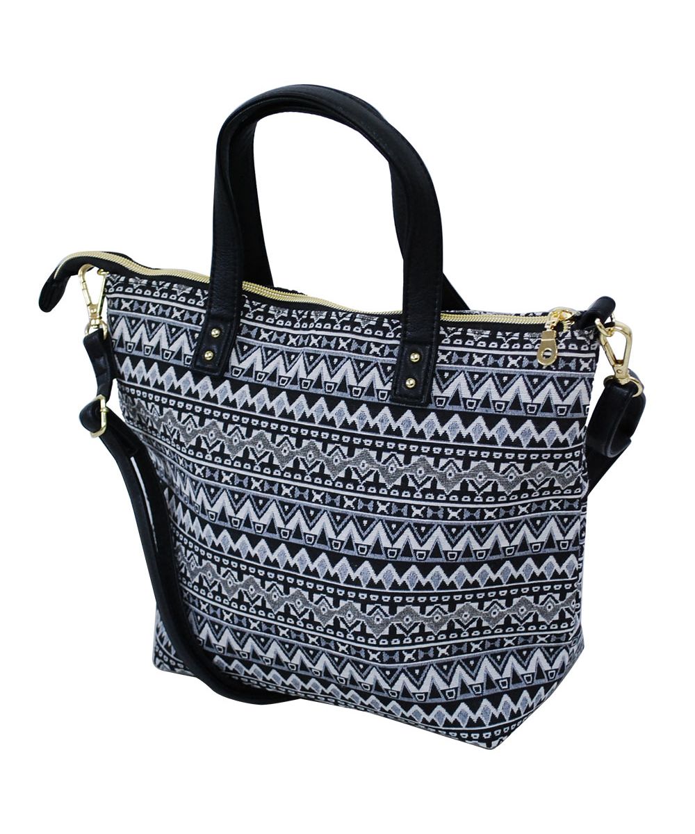 ランナー RUNNER エリー トートバッグ ショルダートート レディース 女子 大人ファスナー ジャガード 縦型 a4 ファスナー付き カジュアル ストリート