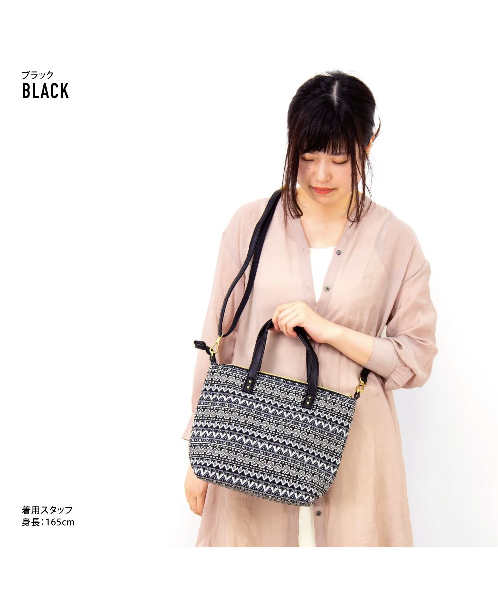 ランナー RUNNER エリー トートバッグ ショルダートート レディース 女子 大人ファスナー ジャガード 縦型 a4 ファスナー付き カジュアル ストリート