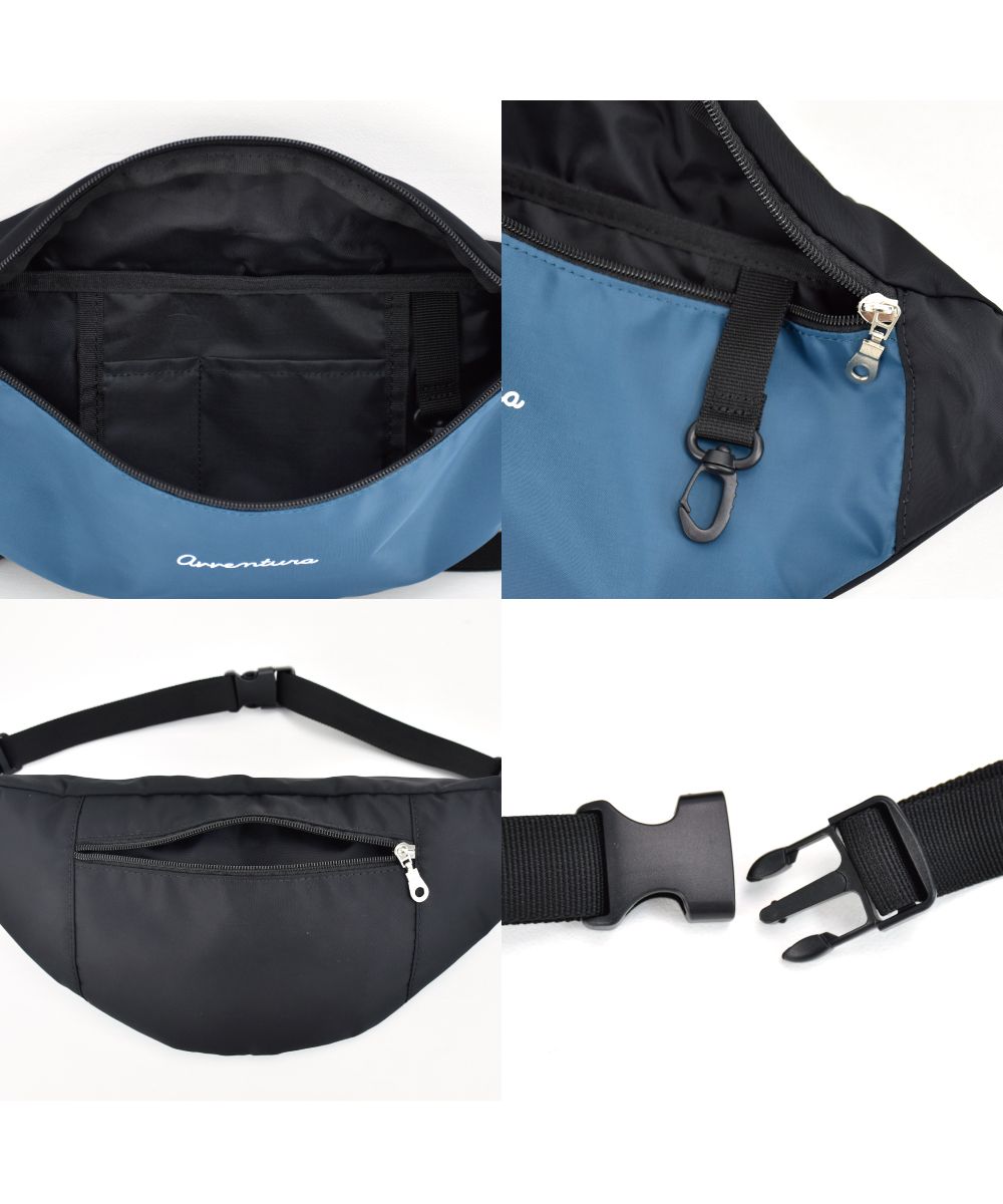 ランナー RUNNER アヴェンチュラ ウェストバッグ ウェストポーチ レディース 女子 大人 ファスナー キーフック付き ナイロンiPadmini/小型タブレット収納 小さい カジュ