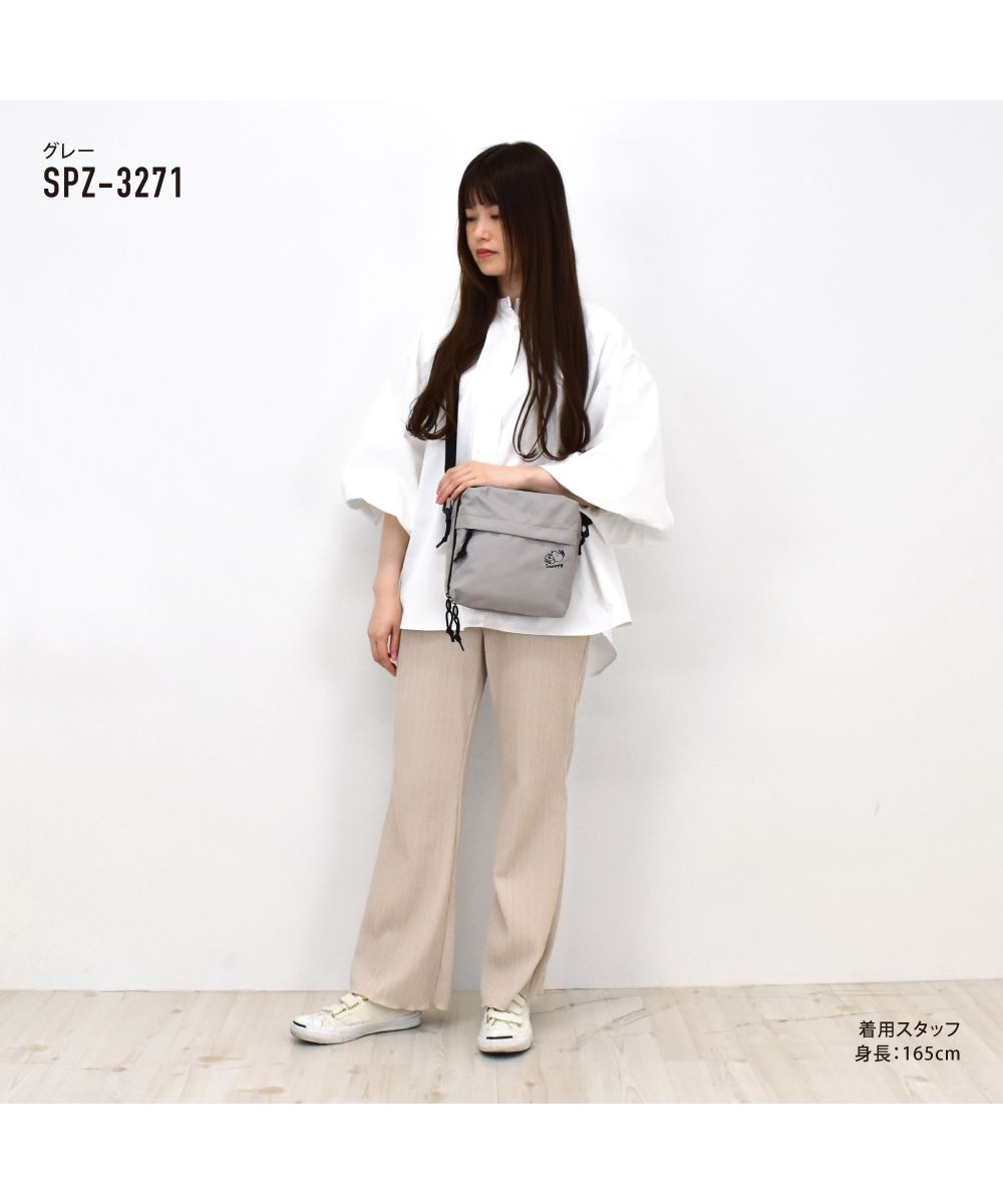 ランナー RUNNER スヌーピー スクエアショルダーバッグ ショルダーバッグ 撥水 軽量 小さめ a5 ロゴ 黒 ナイロン サスティナブル エコ素材 斜めがけ 大人 レディース メン （ベージュ(SPZ-3272)） ベージュ(SPZ-3272)