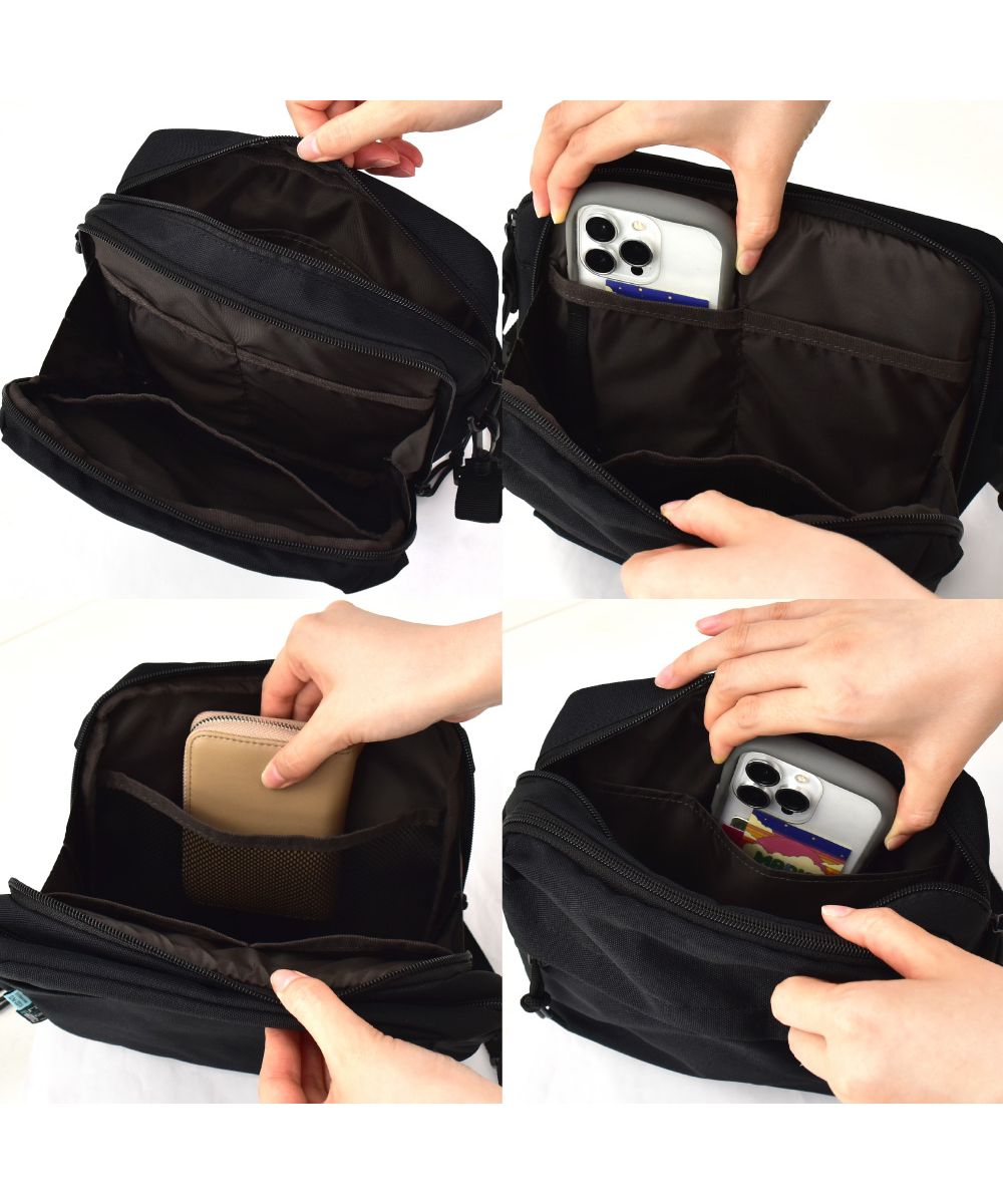 ランナー RUNNER スヌーピー スクエアショルダーバッグ ショルダーバッグ 撥水 軽量 小さめ a5 ロゴ 黒 ナイロン サスティナブル エコ素材 斜めがけ 大人 レディース メン （ベージュ(SPZ-3272)） ベージュ(SPZ-3272)