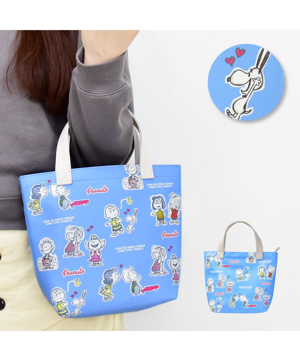 ランナー RUNNER スヌーピー ミニトートバッグ トート バック チャーリーブラウン 合皮 フェイクレザー 小さめ 軽量 レディース 大人 女性 大学生 女子 女の子 高校生 中学