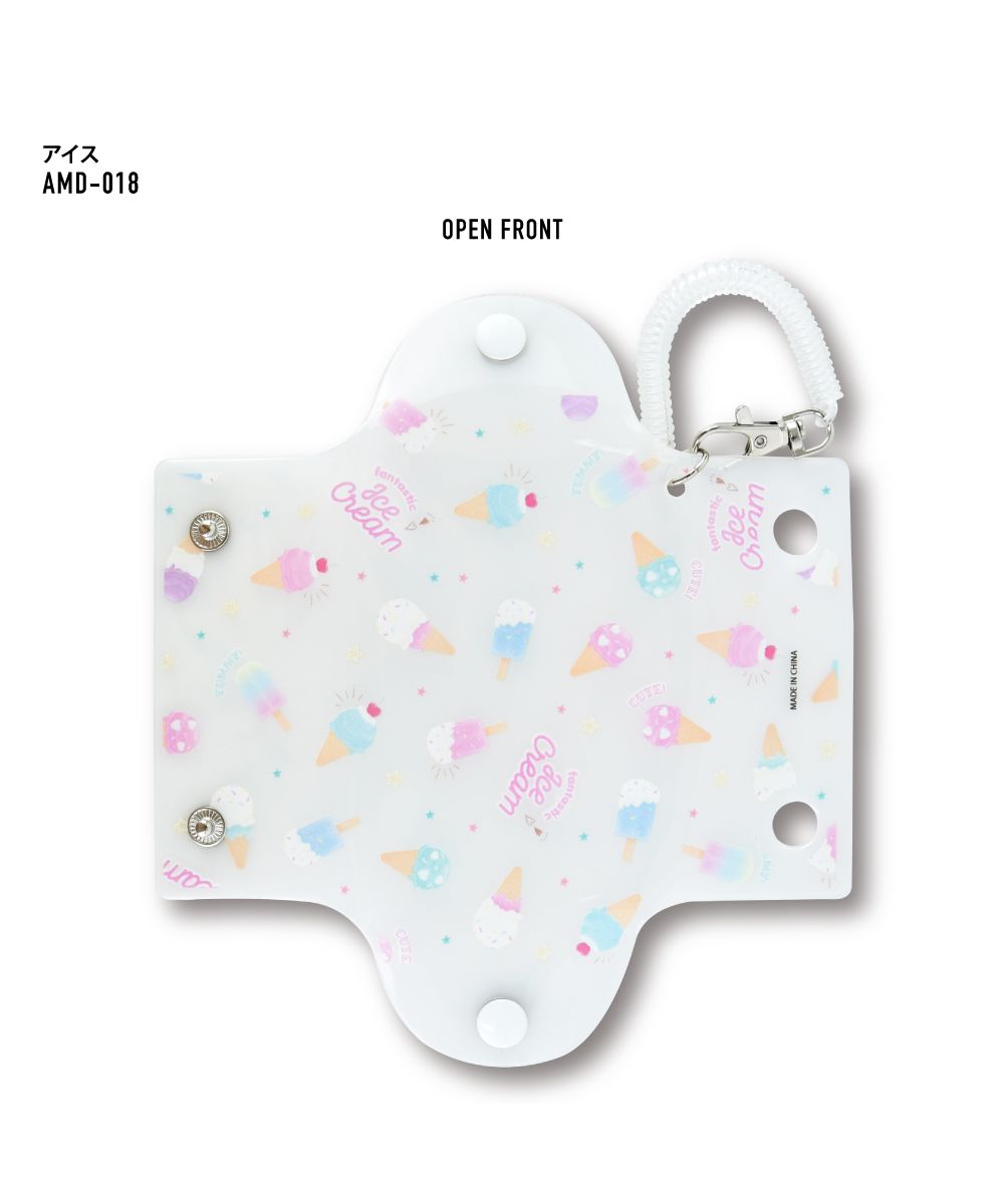 ランナー RUNNER パスケース 定期入れ カードケース 定期 2枚以上 小物入れ クリアマルチケース Sサイズ コイルチェーン 透明 クリア PVC キャラクター おしゃれ かわい