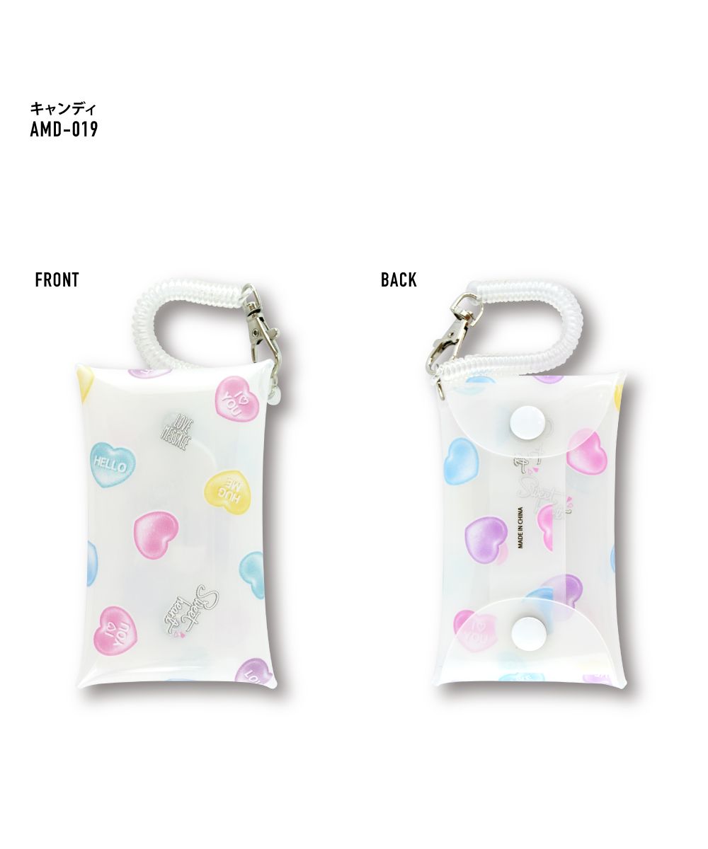 ランナー RUNNER パスケース 定期入れ カードケース 定期 2枚以上 小物入れ クリアマルチケース Sサイズ コイルチェーン 透明 クリア PVC キャラクター おしゃれ かわい