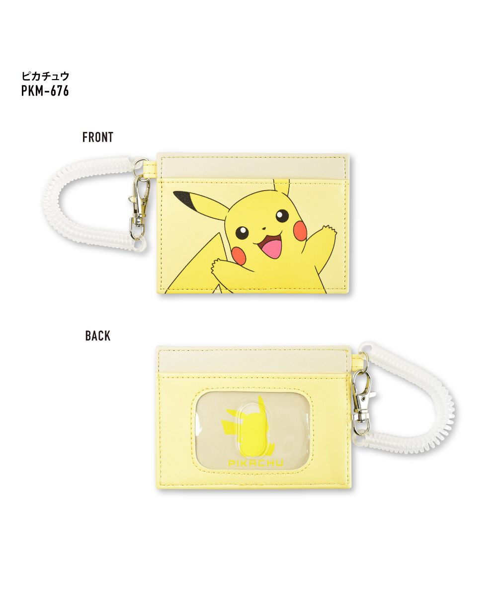 Runner Pokémon Pocket Monster Pass Case Commuter Pass Holder Card Case IC Card Pikachu Snorlax Ladies Girls Synthetic Leather Coil Code Ladies