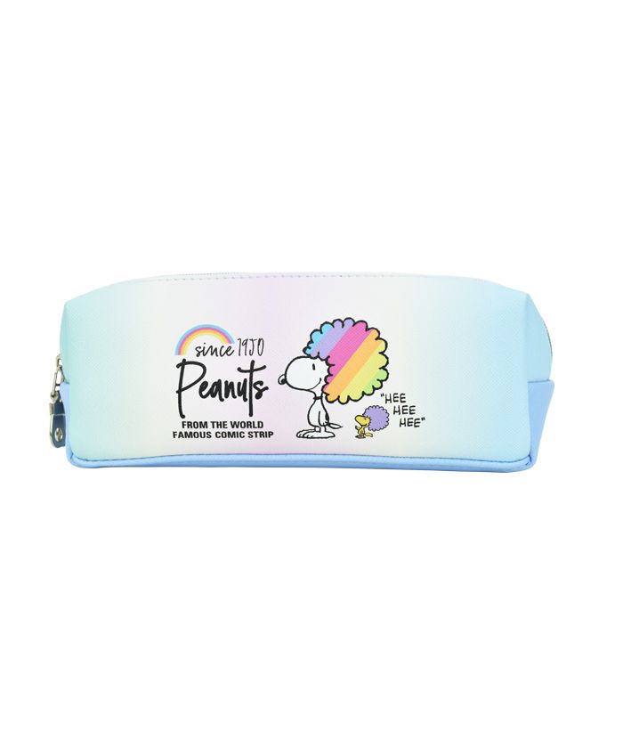 Runner RUNNER Snoopy pencil case pen box for ladies girls adults high school students 2-room double zipper synthetic leather for girls men boys high school middle school brand stylish fashionable