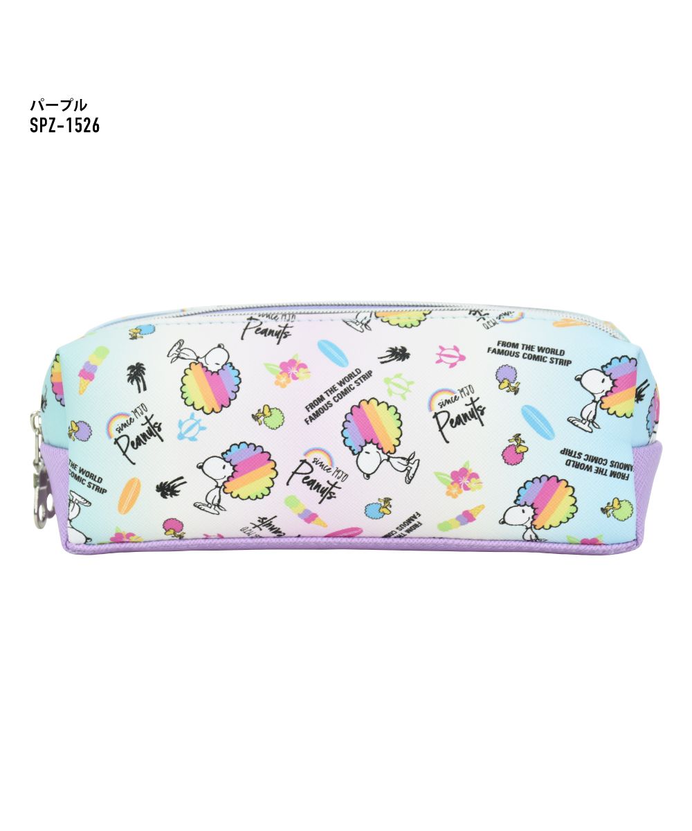 Runner RUNNER Snoopy pencil case pen box for ladies girls adults high school students 2-room double zipper synthetic leather for girls men boys high school middle school brand stylish fashionable