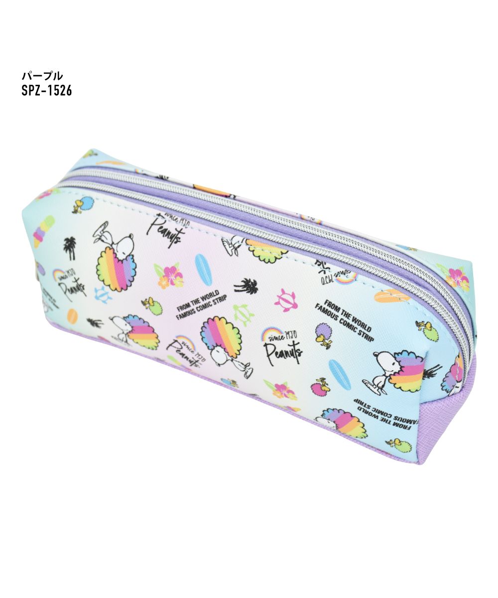 Runner RUNNER Snoopy pencil case pen box for ladies girls adults high school students 2-room double zipper synthetic leather for girls men boys high school middle school brand stylish fashionable