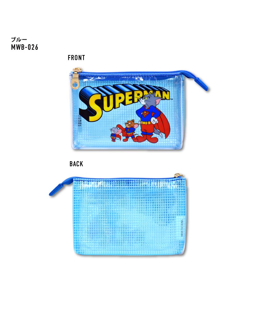 ランナー RUNNER トムとジェリー ポーチ 小物入れ 小さい 3ポケット PVC 仕切り ミニ 化粧ポーチ 大人 レディース 女子 女の子 男の子 高校生 中学生 小学生 整理 コ