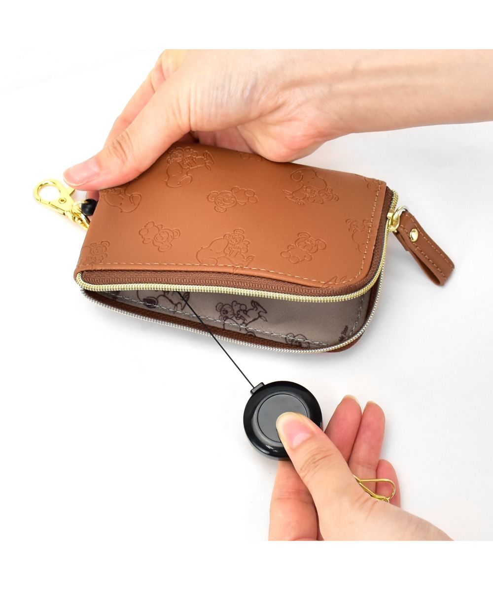 ランナー RUNNER スヌーピー パスケース 定期入れ リール キーケース 多機能 合皮 型押し ティディベア くま  キーリング スマートキー 大人 レディース 女性 女子 女の子