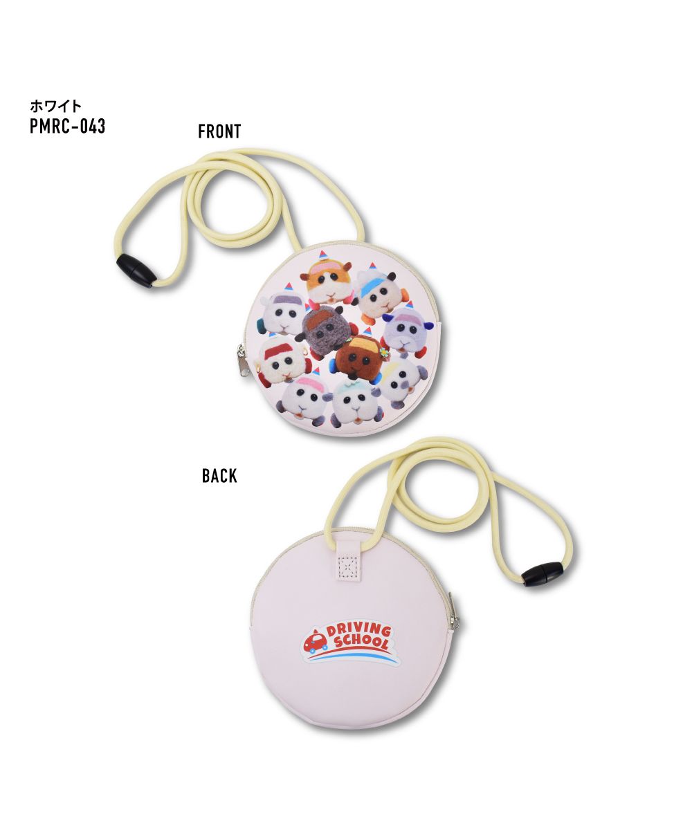 ランナー RUNNER PUIPUIモルカー ネックパース コインケース 小銭入れ コイン 収納 サイフ 財布 子供 こども 女の子 キッズ  ファスナー 合成皮革 PUレザー ミニポー - ホワイト(PMRC-043) / FREE