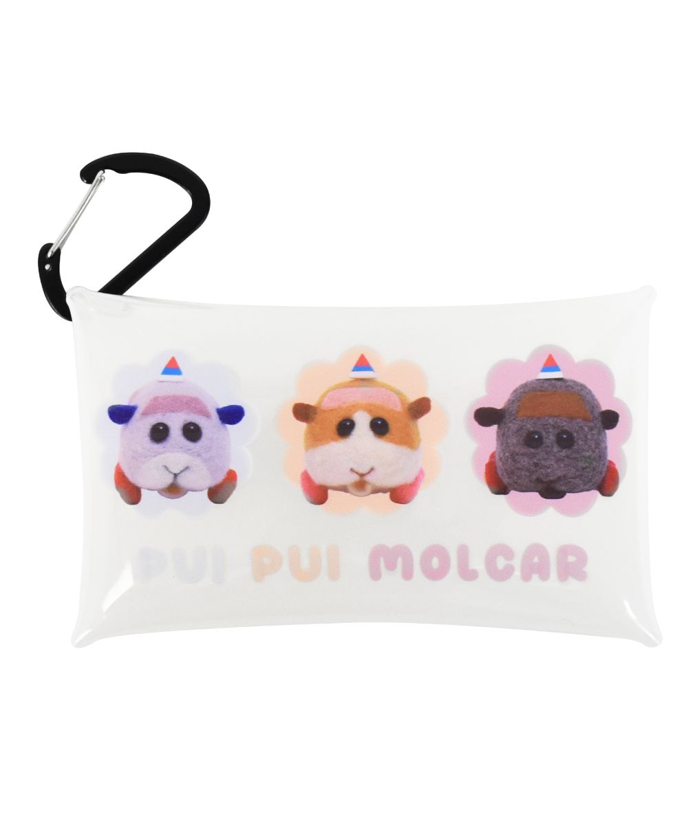 ランナー RUNNER PUIPUIモルカー パスケース 定期入れ 2枚 小物入れ クリアマルチケース Sサイズ レディース 女子 女の子 モルモット ポテト シロモ メンズ 男子 男