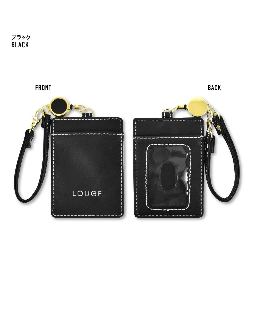 ランナー RUNNER パスケース 定期入れ カードケース 合皮 リール付き カード2枚 シンプル 軽量 薄型 大人 レディース メンズ 女子 男子 女の子 男の子 男女兼用 高校生