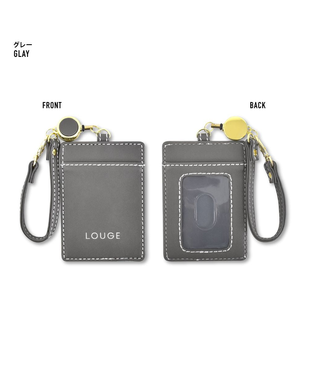 ランナー RUNNER パスケース 定期入れ カードケース 合皮 リール付き カード2枚 シンプル 軽量 薄型 大人 レディース メンズ 女子 男子 女の子 男の子 男女兼用 高校生