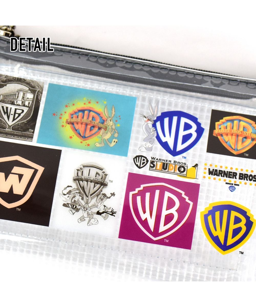 ランナー RUNNER ワーナーブラザーズ 小物入れ 小さい 3ポケット PVC 仕切り ミニ WBロゴ モダン 化粧ポーチ 大人 レディース 女子 女の子 男の子 高校生 中学生 小