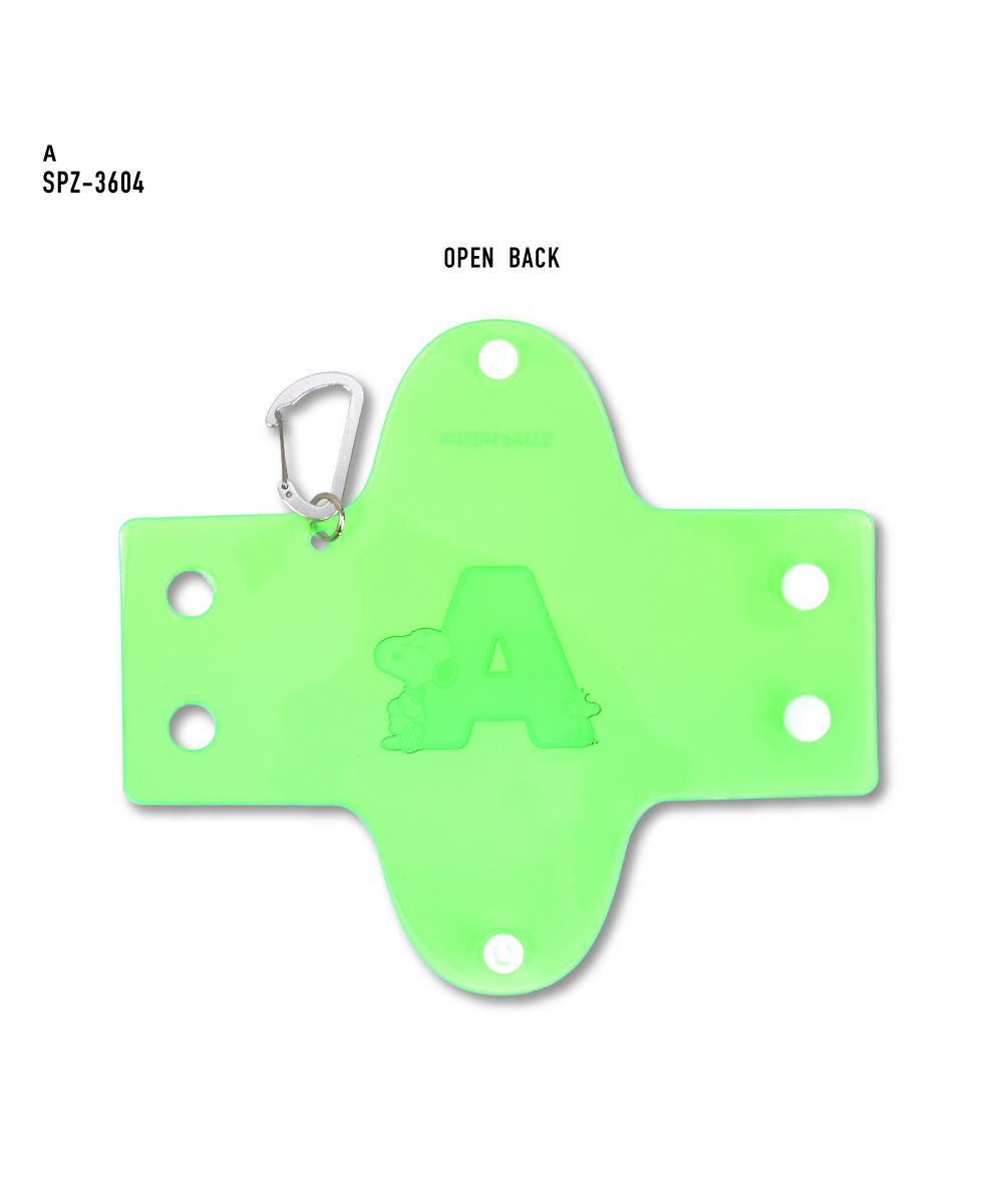 ランナー RUNNER スヌーピー イニシャル ポーチ クリア 小物入れ カラビナ付き クリアマルチケース SSサイズ airpods proケース 薬ケース キー 鍵ケース ガチャ活