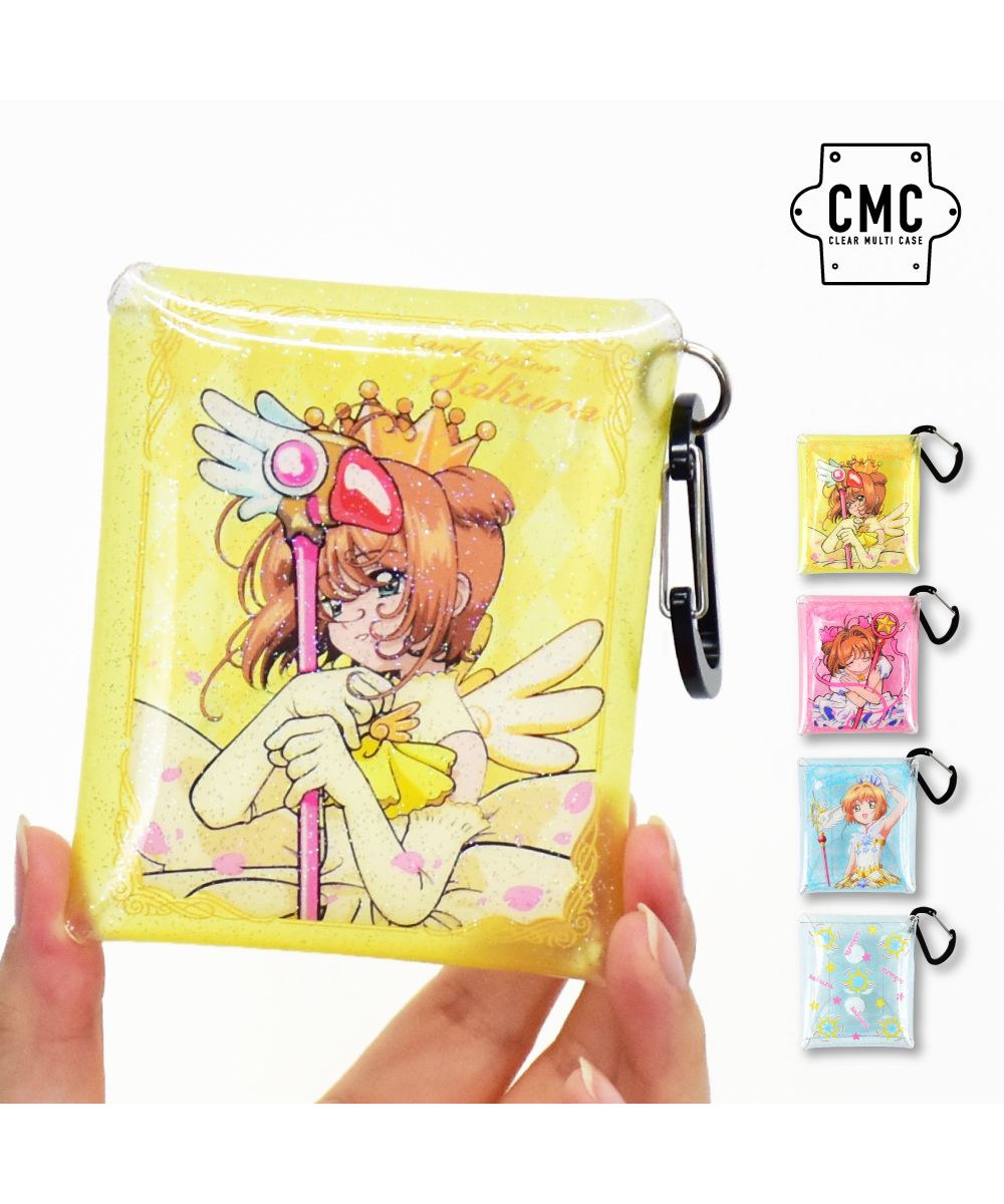 カードキャプターさくら アニメ グッズ クリアポーチ クリアマルチケース SSサイズ 小物入れ airpods proケース 薬ケース キー 鍵ケース カラビナ （夢の杖(MCSA-025)） 夢の杖(MCSA-025)