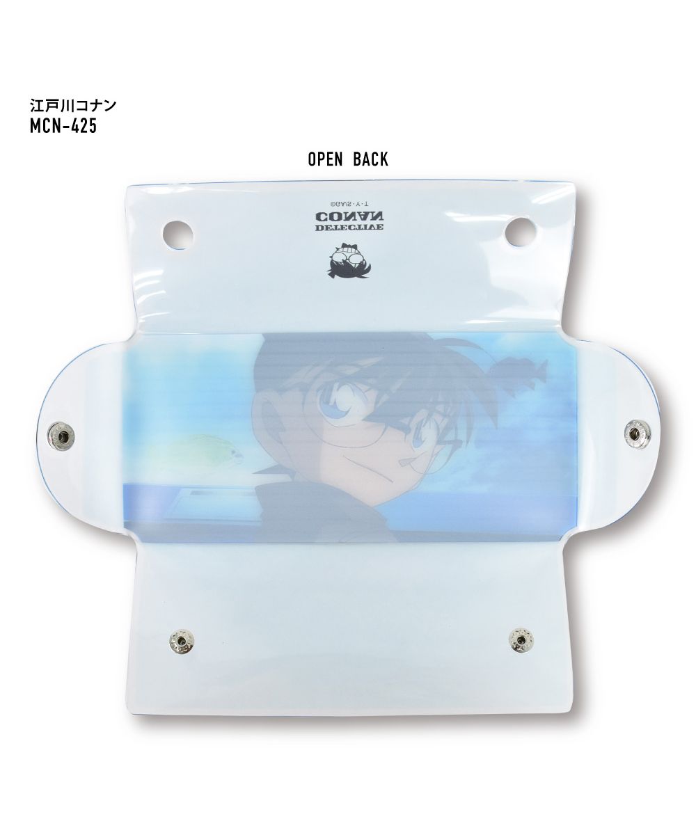 Runner Detective Conan Pen Case Pencil Box Small Item Storage Clear Multi-Case L Size Transparent Clear PVC Character Stylish Cute Simple Popular Washable