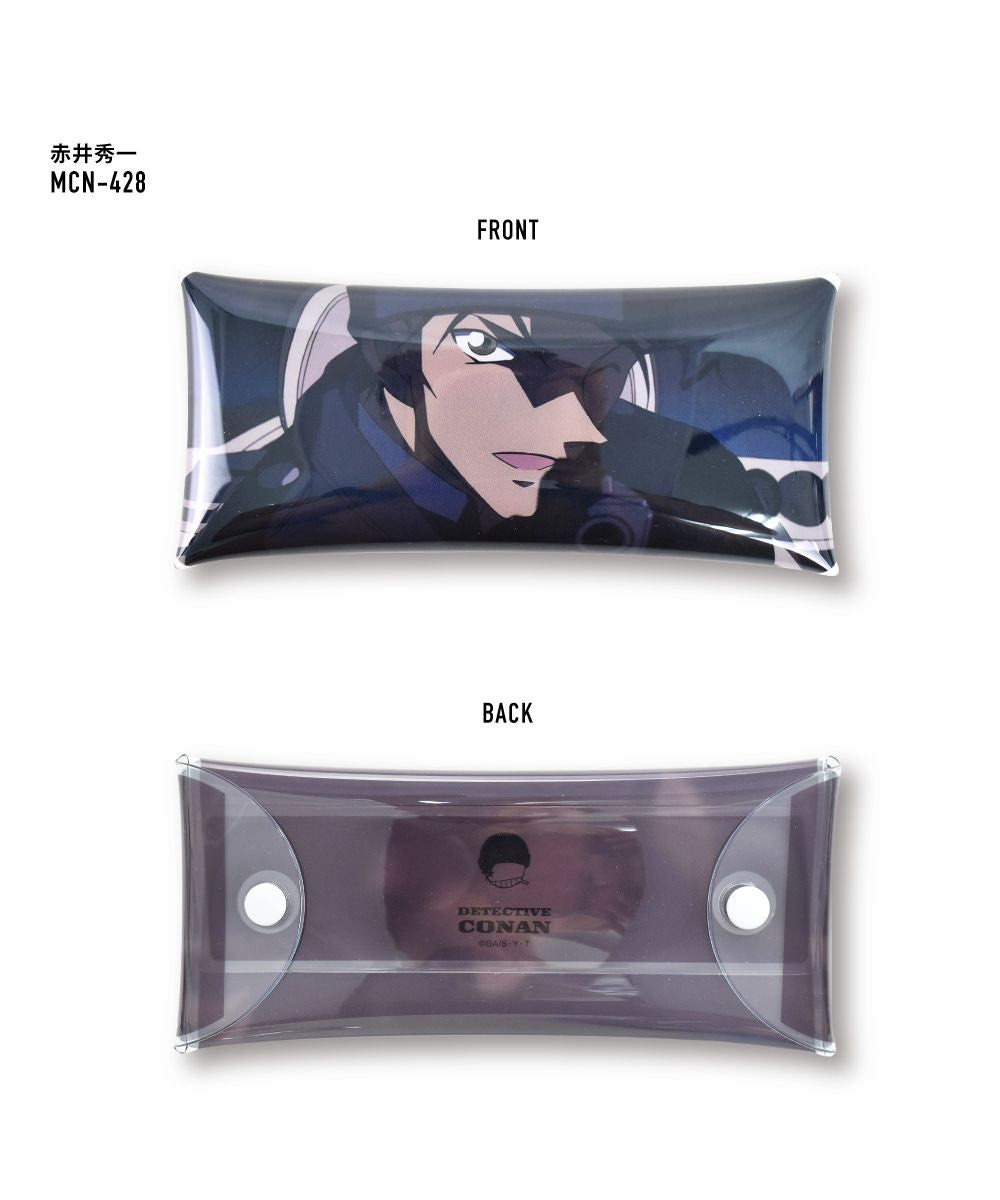 Runner Detective Conan Pen Case Pencil Box Small Item Storage Clear Multi-Case L Size Transparent Clear PVC Character Stylish Cute Simple Popular Washable