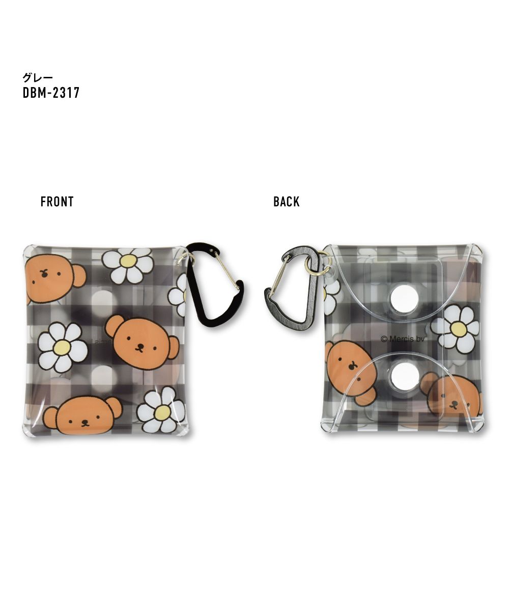 ランナー RUNNER ミッフィー イヤホンポーチ 小物入れ ミニ 有線/ワイヤレス 収納  air pods/pro 文房具 クリアマルチケース SSサイズ レディース 女子 女の （フラワーポップ柄(DBM-2401)） フラワーポップ柄(DBM-2401)