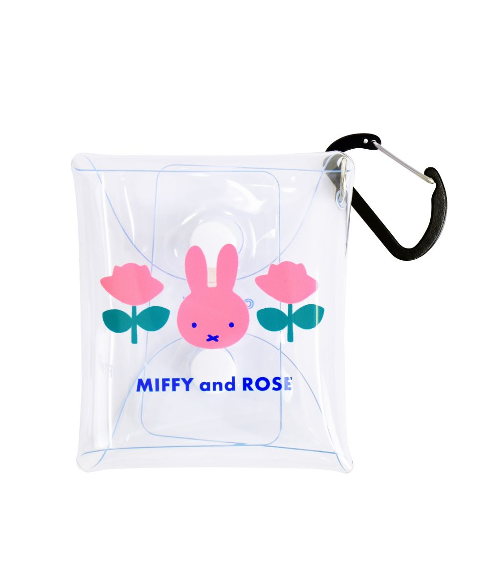 ランナー RUNNER ミッフィー イヤホンポーチ 小物入れ ミニ 有線/ワイヤレス 収納  air pods/pro 文房具 クリアマルチケース SSサイズ レディース 女子 女の （MIFFY and ROSE(DBM-2175)） MIFFY and ROSE(DBM-2175)