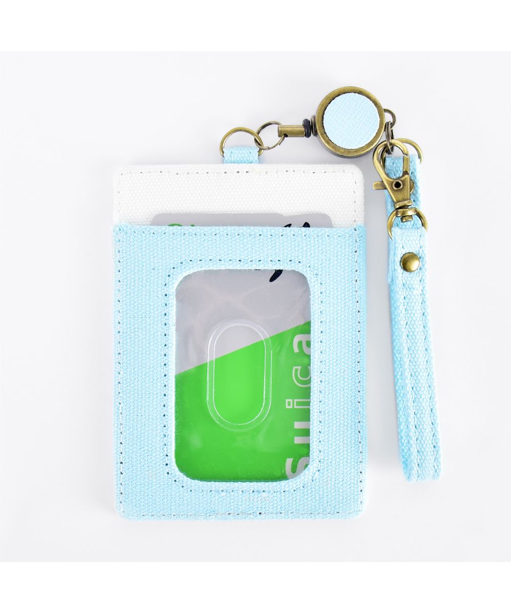 Runner RUNNER Snoopy Pass Case Commuter Pass Holder Card Case polyester Charlie Brown Mini Small with Reel Simple Ladies Adults Women College Students High School Girls