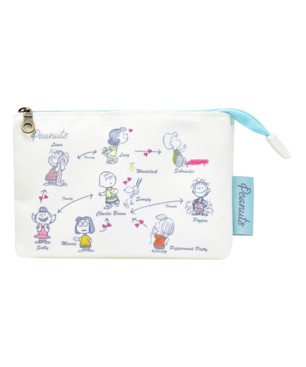 ランナー RUNNER スヌーピー ポーチ 化粧ポーチ コスメポーチ トラベルポーチ 3ポケット 大人向け ポリエステル ミニ 小さい 2ルーム 仕分け チャーリーブラウン レディース
