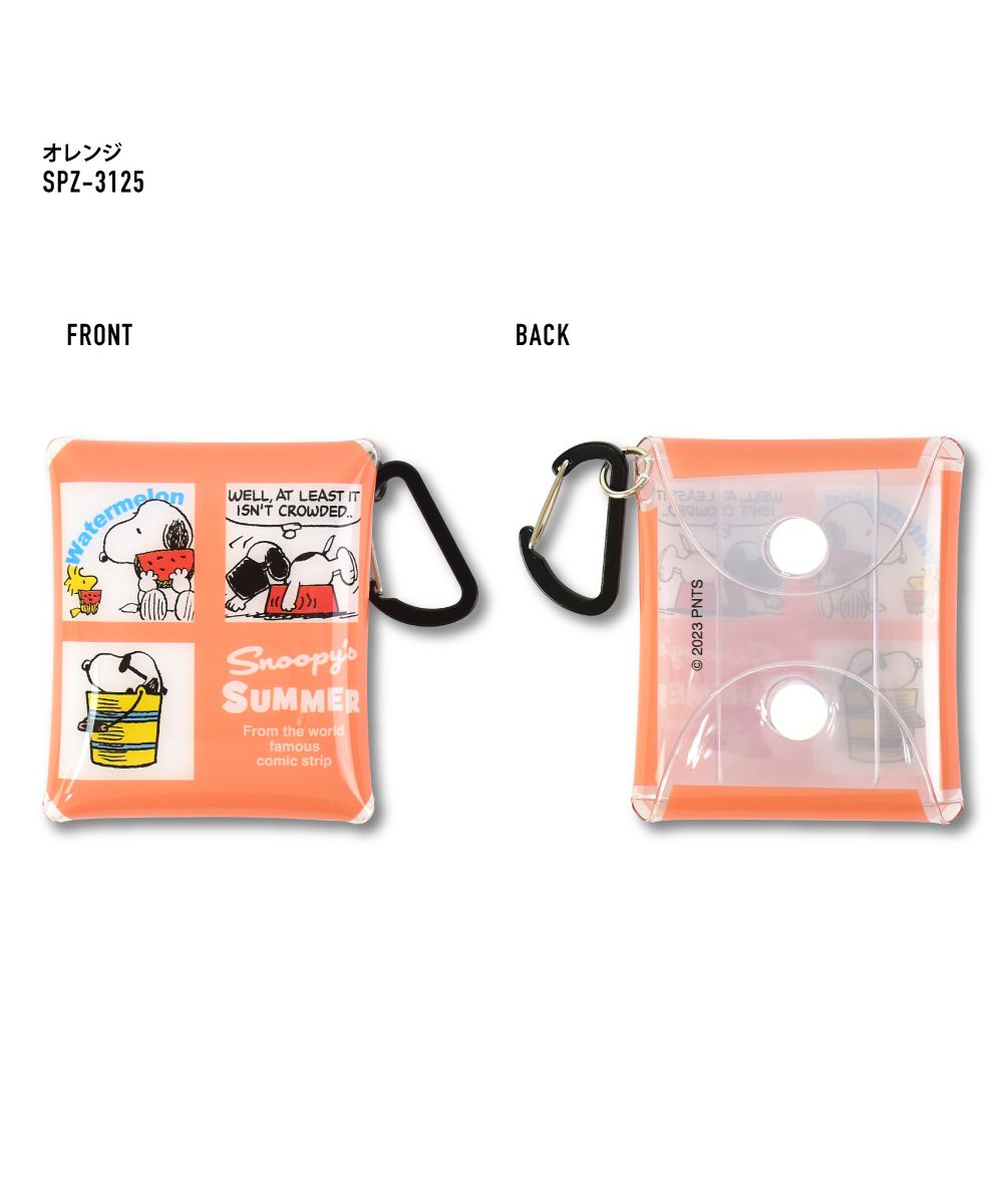 ランナー RUNNER スヌーピー イヤホン ポーチ 小物入れ ミニ 有線/ワイヤレス 収納 air pods/pro クリアマルチケース SSサイズ レディース 大人 向け 女子 女
