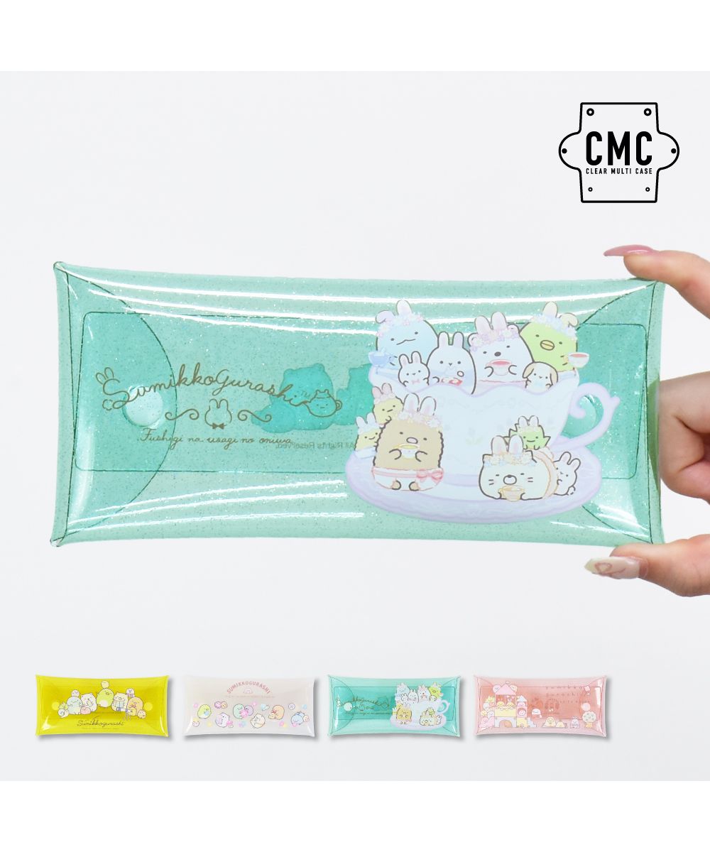 Runner Sumikko Gurashi Clear Multi Case L Size Glitter Transparent Cle