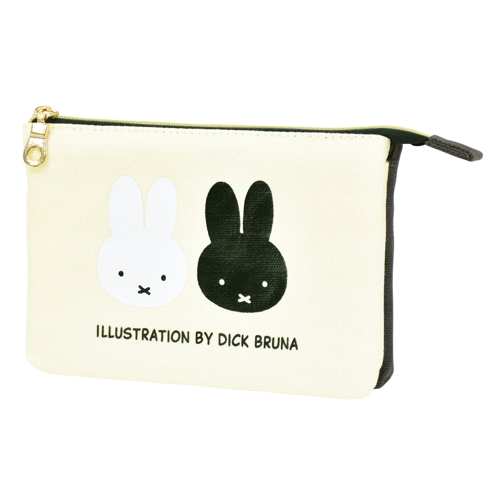 ランナー RUNNER miffy ミッフィー ポーチ 化粧ポーチ 小物入れ 2ルーム 仕分け 帆布 レディース 通勤 通学 旅行 大人 学生 キャラクター グッズ （ブラック(DBM-2704)） ブラック(DBM-2704)