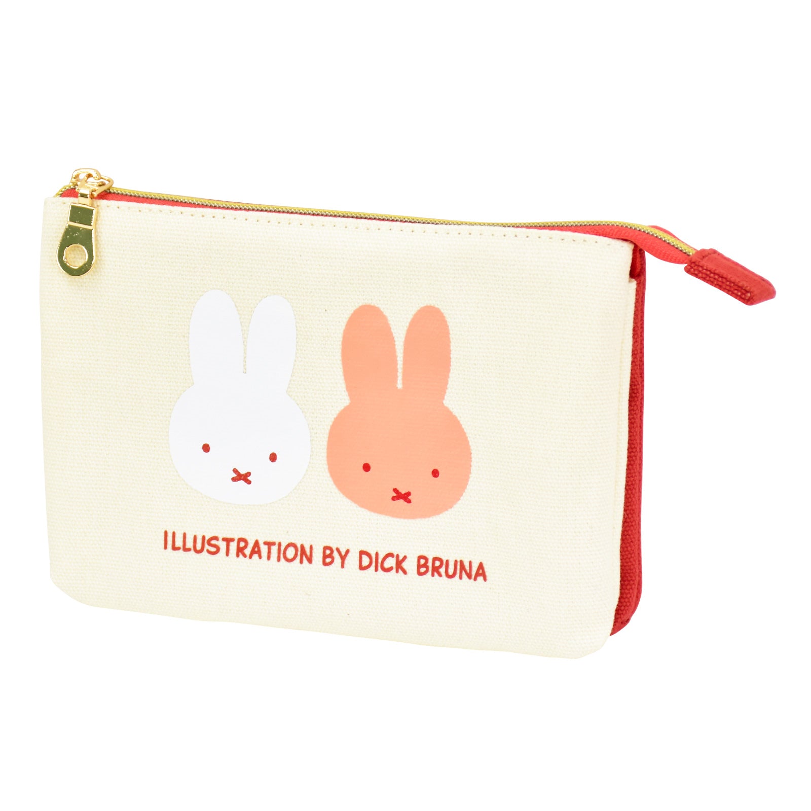 ランナー RUNNER miffy ミッフィー ポーチ 化粧ポーチ 小物入れ 2ルーム 仕分け 帆布 レディース 通勤 通学 旅行 大人 学生 キャラクター グッズ （ピンク(DBM-2701)） ピンク(DBM-2701)