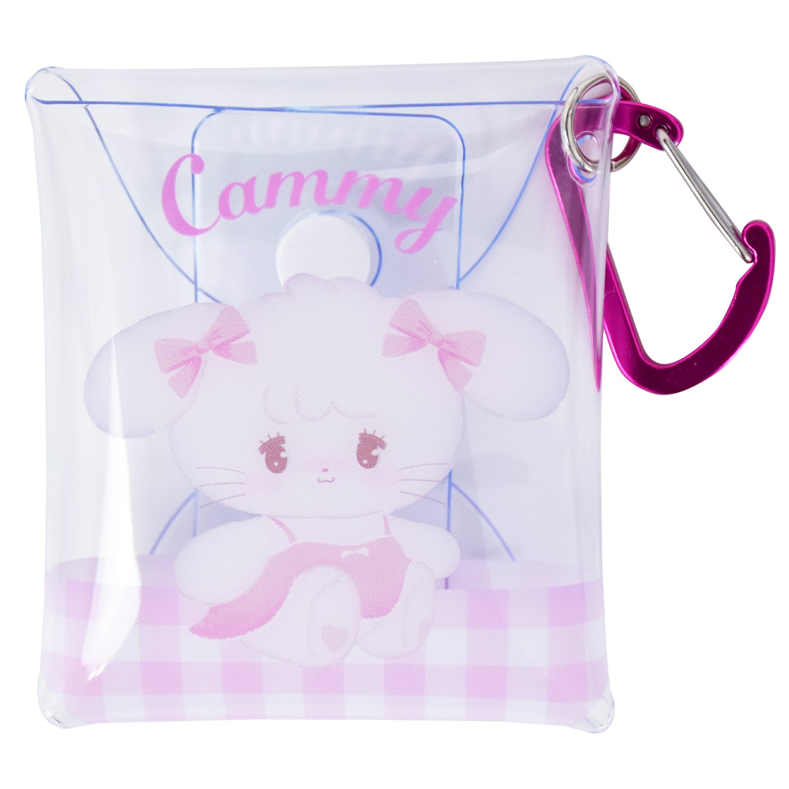 ランナー RUNNER mikko illustrations ミッコ クリアマルチケース SSサイズ カラビナ 小物入れ ワイヤレスイヤホン/airpods収納 通勤 通学 旅行 キャラクター グッズ （キャミー(MIKK-116)） キャミー(MIKK-116)
