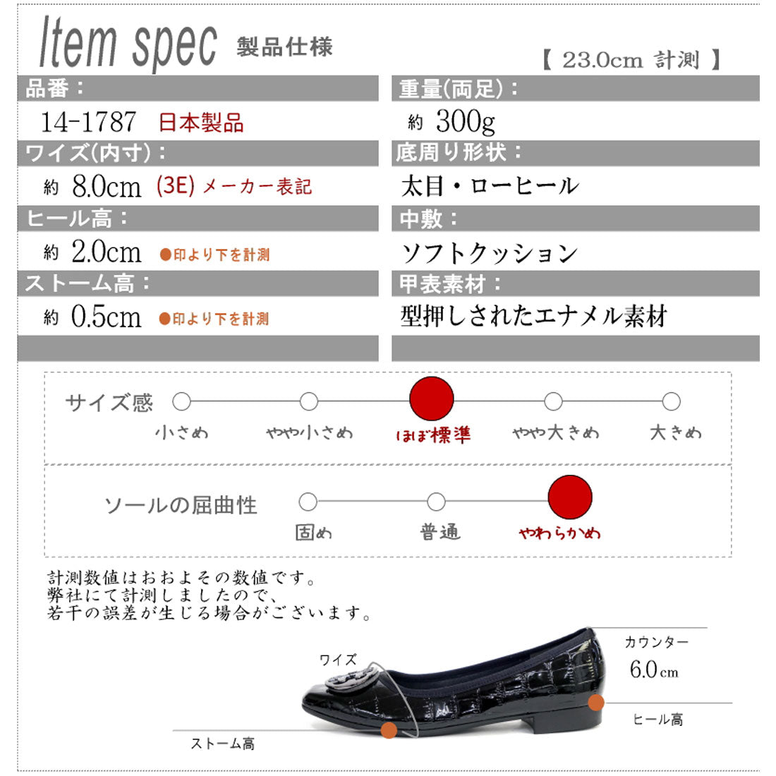 エーシー A.C アミュエルコンセプト パンプス 日本製 エナメル クロコ 型押し スクエア バックル 3e （ブラック） ブラック