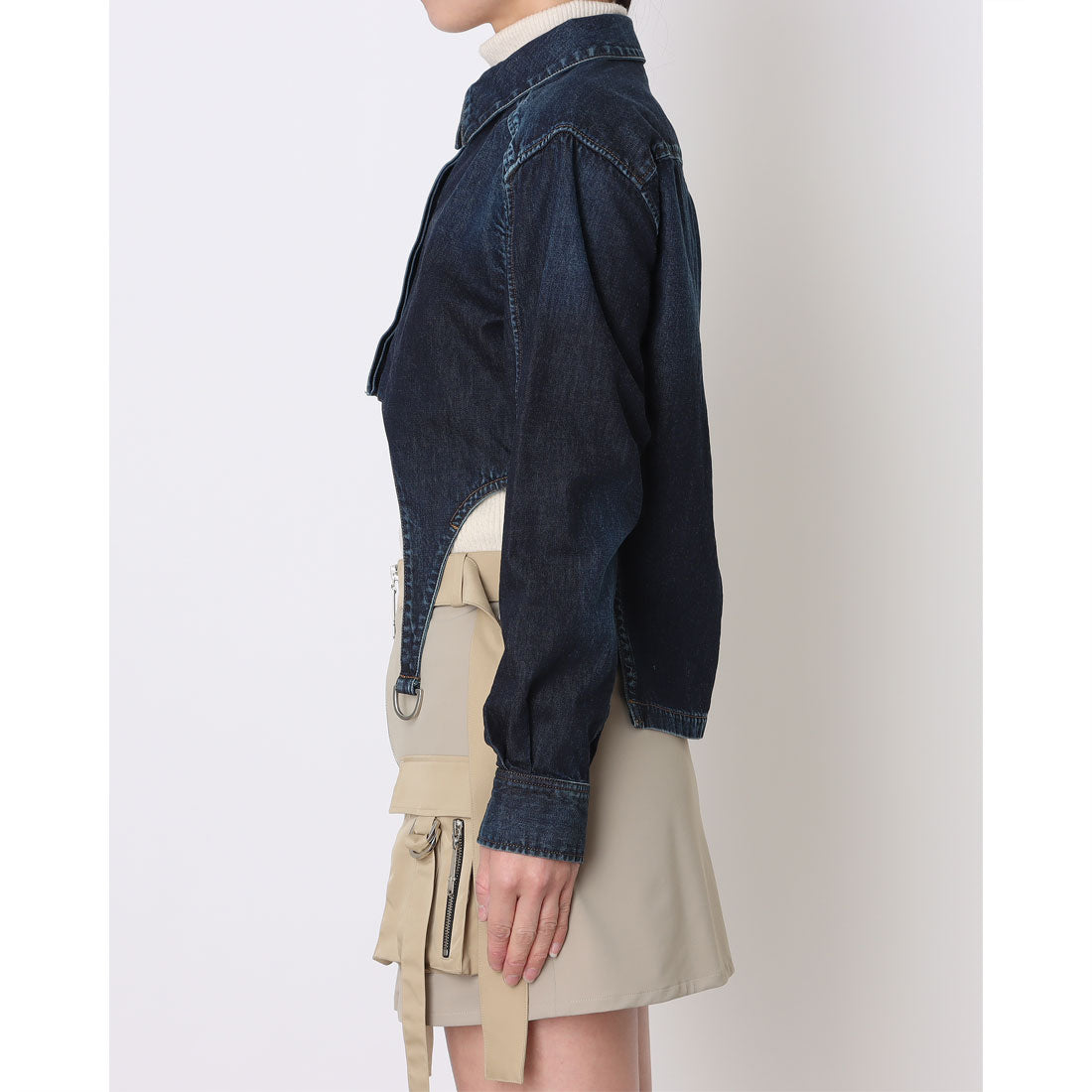 アクオド ACUOD Cropped Jean Shirt （Indigo） Indigo