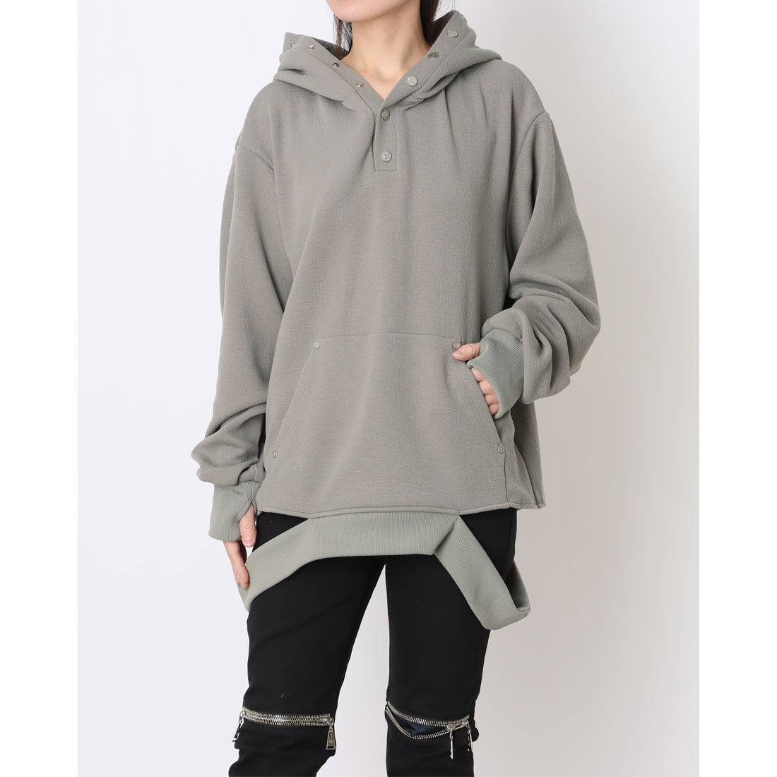 アクオド ACUOD pullover hood sweat shirt （サンドベージュ） サンドベージュ