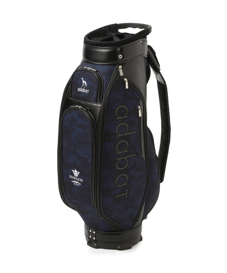 アダバット adabat ◆【ADABAT NAVY】カモフラ柄キャディーバッグ （ブラック(119)） ブラック(119)