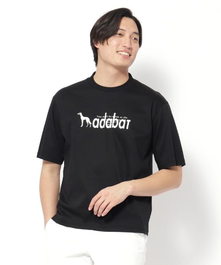 アダバット adabat プリントロゴ 半袖Tシャツ （ブラック(019)） ブラック(019)