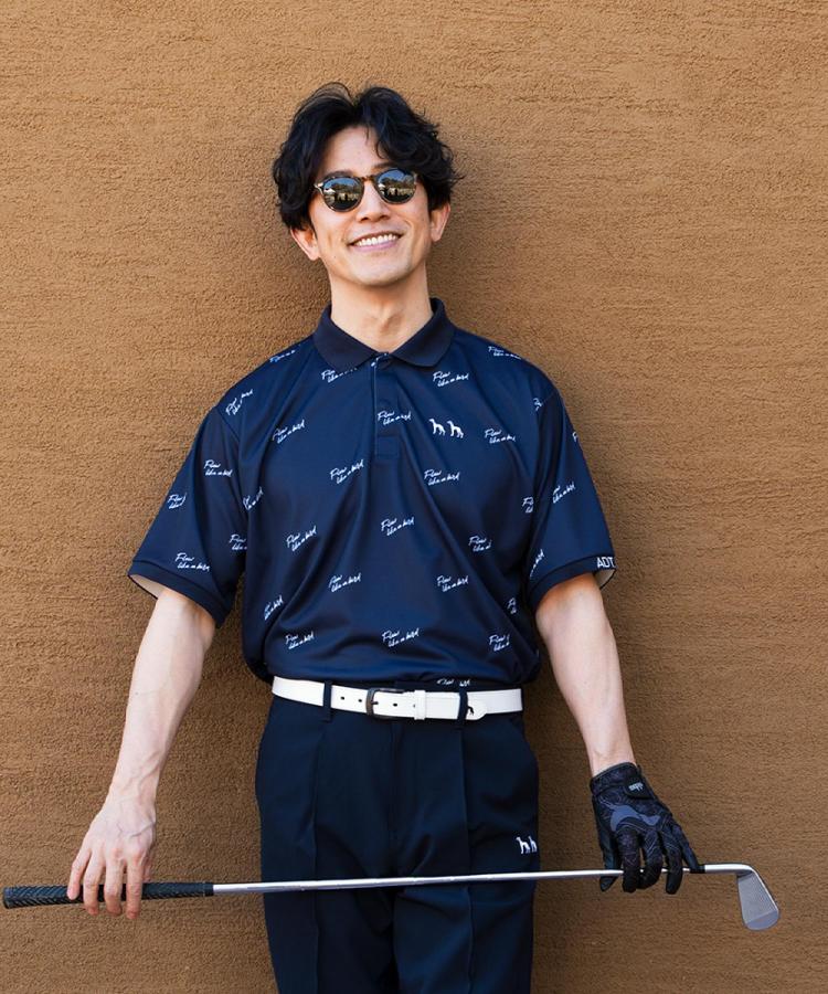 アダバット adabat 櫻井貴史×ADABAT NAVY 半袖ポロシャツ （ネイビー(194)） ネイビー(194)