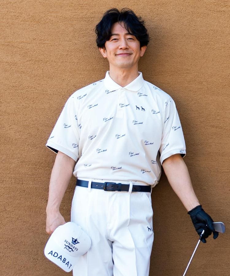 アダバット adabat 櫻井貴史×ADABAT NAVY 半袖ポロシャツ （ネイビー(194)） ネイビー(194)