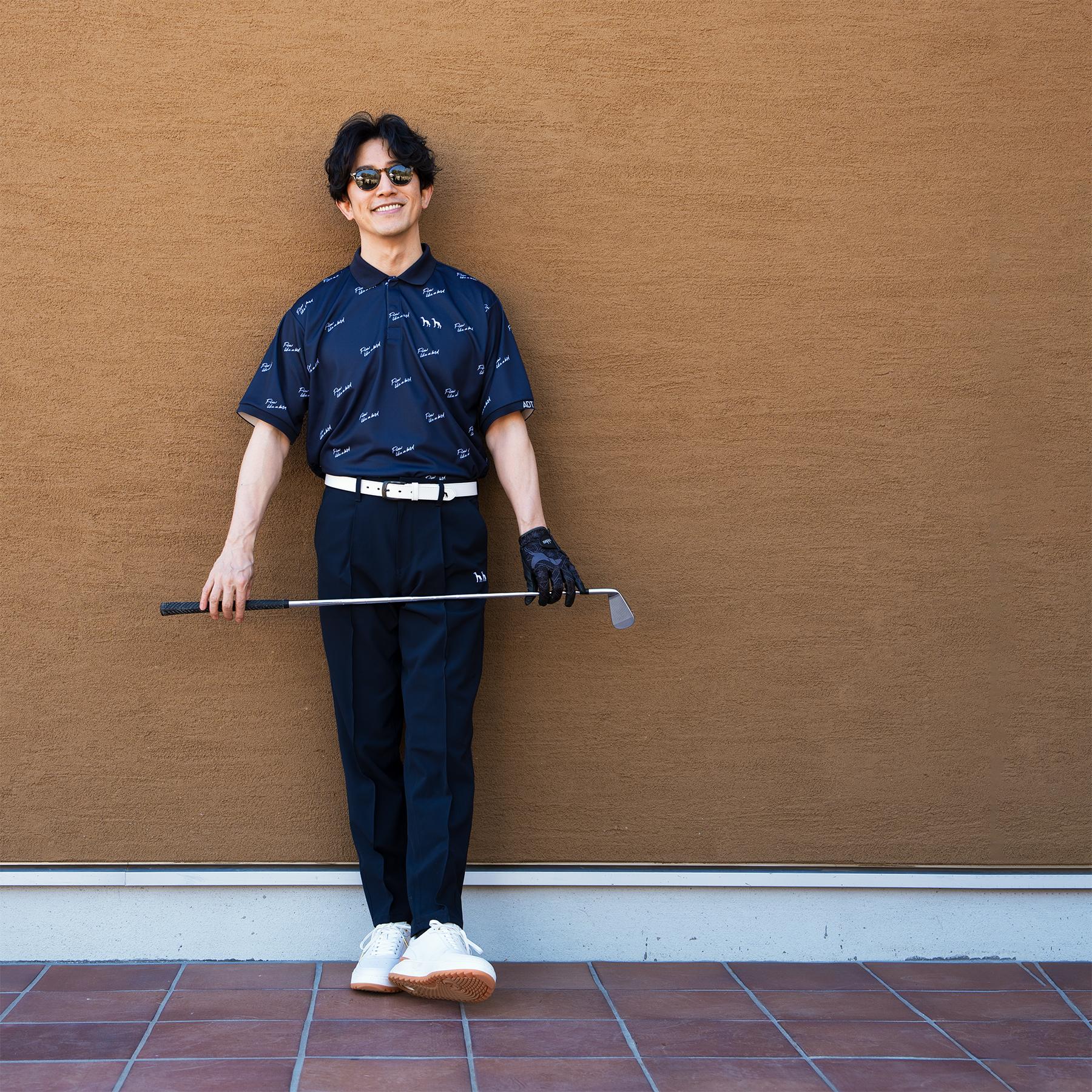 アダバット adabat 櫻井貴史×ADABAT NAVY 半袖ポロシャツ （ネイビー(194)） ネイビー(194)