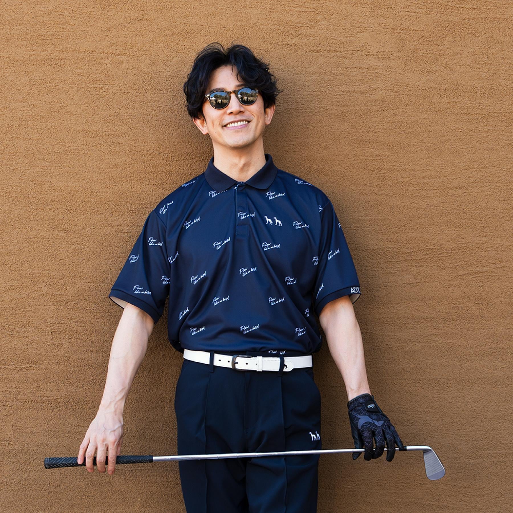アダバット adabat 櫻井貴史×ADABAT NAVY 半袖ポロシャツ （ネイビー(194)） ネイビー(194)
