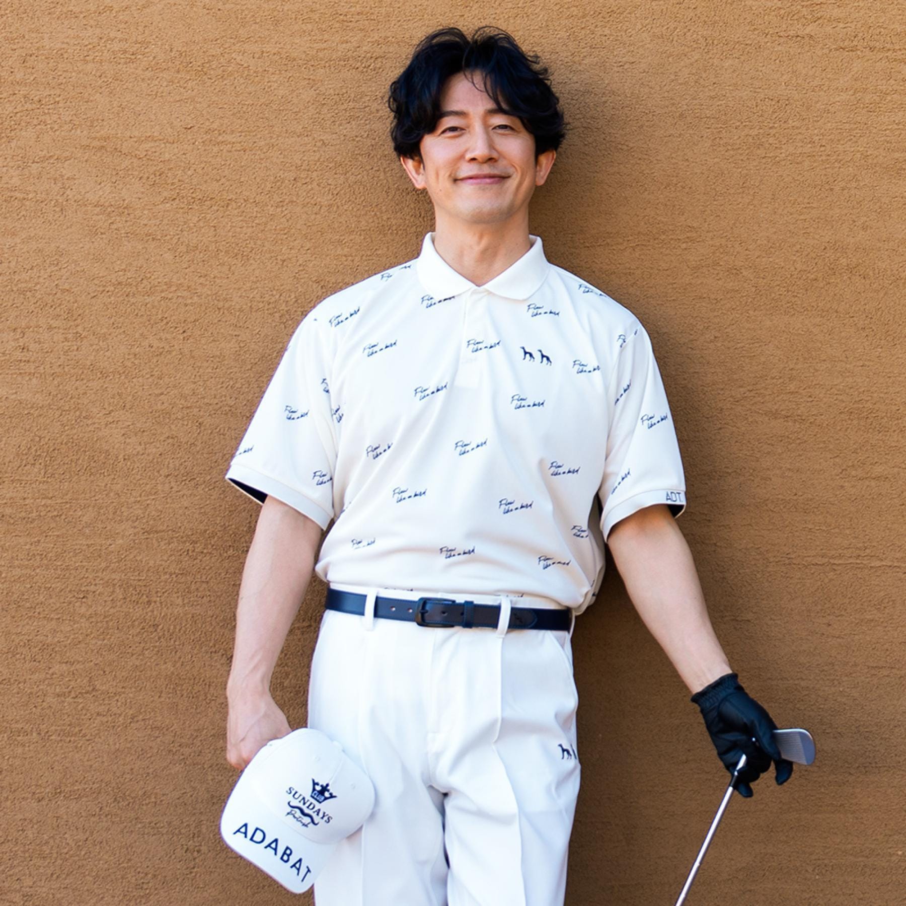 アダバット adabat 櫻井貴史×ADABAT NAVY 半袖ポロシャツ （ネイビー(194)） ネイビー(194)