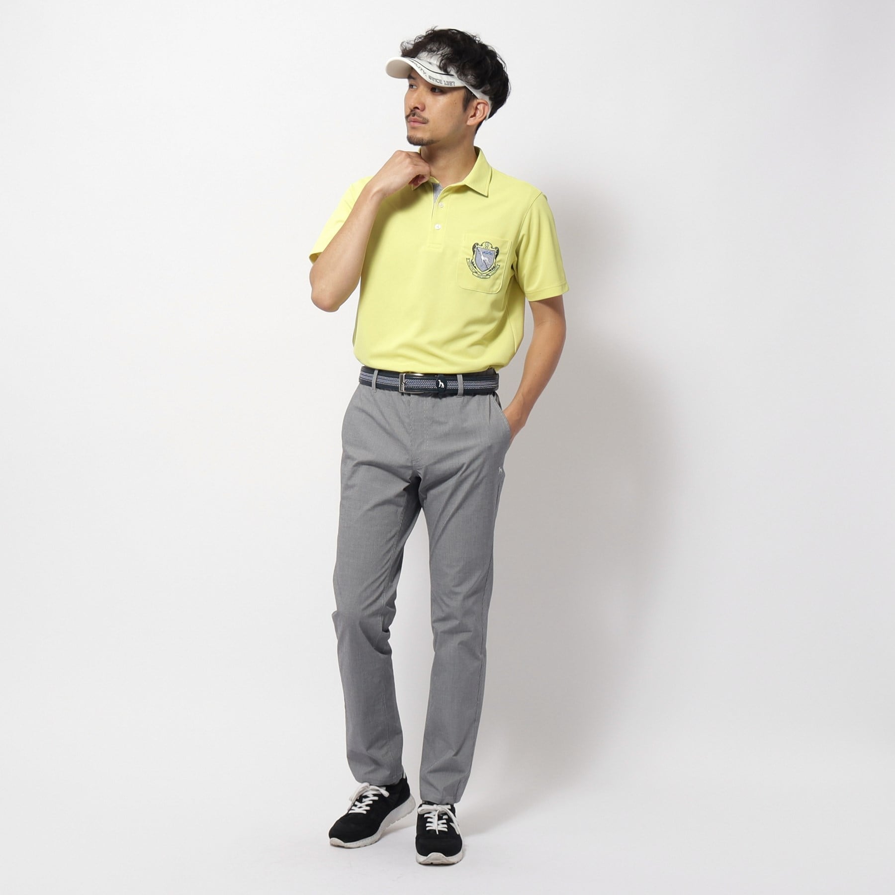 アダバット adabat 接触冷感 クールタッチ千鳥ストレッチパンツ （ホワイト(201)） ホワイト(201)