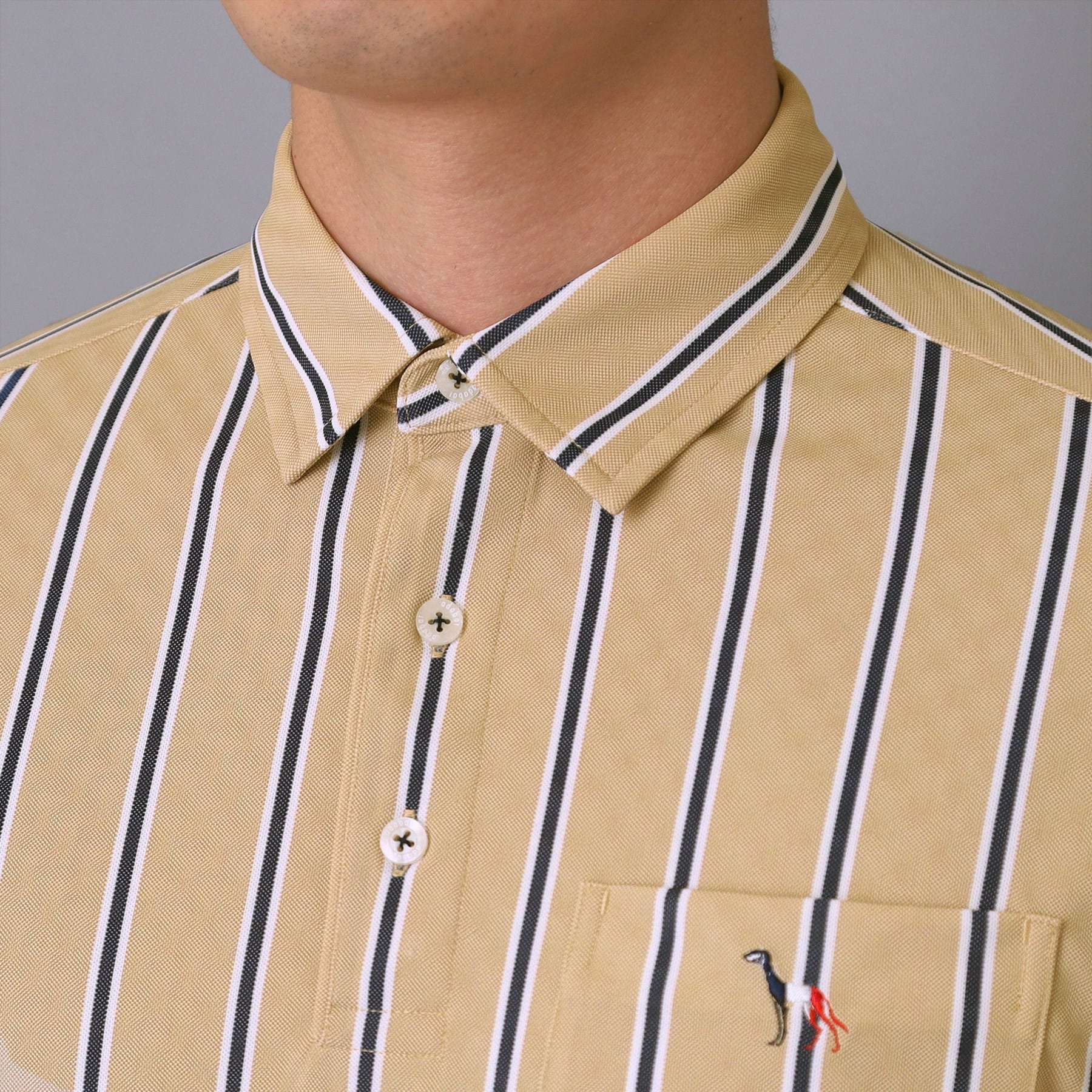 アダバット adabat 【新レーベル ADABAT NAVY】吸水速乾/UVカット ワインシャンブレーストライプポロシャツ （ネイビー(394)） ネイビー(394)