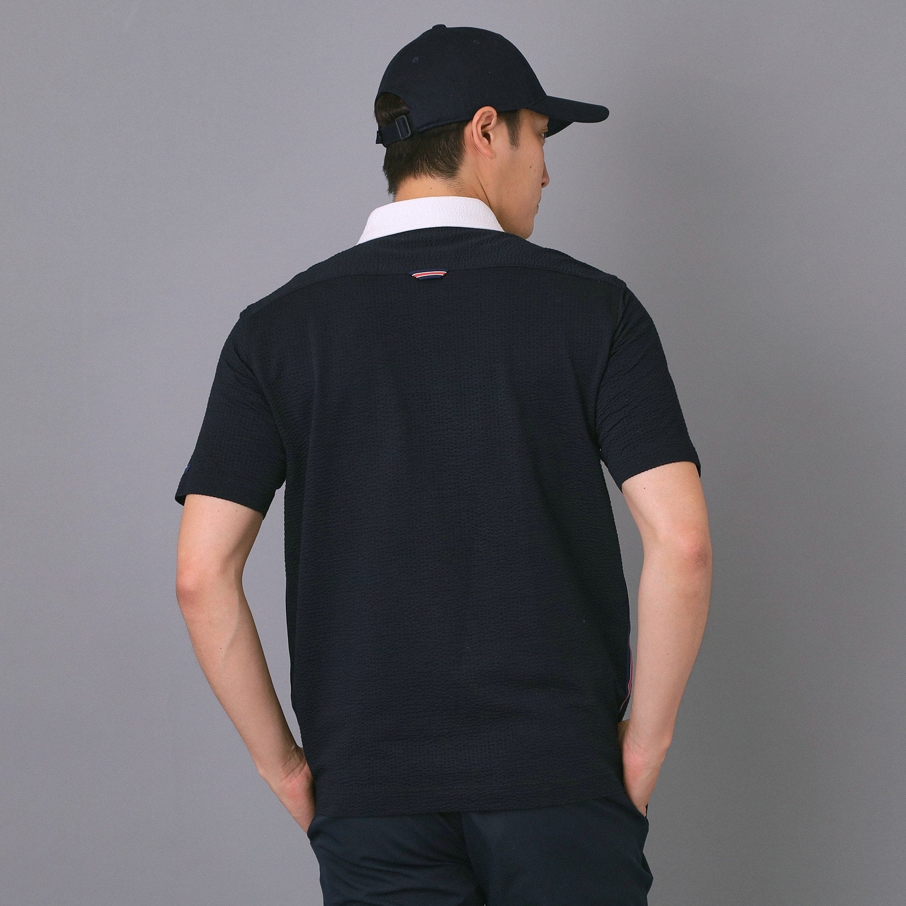 アダバット adabat 【新レーベル ADABAT NAVY】吸水速乾 サッカーストライプポロシャツ （ネイビー(094)） ネイビー(094)