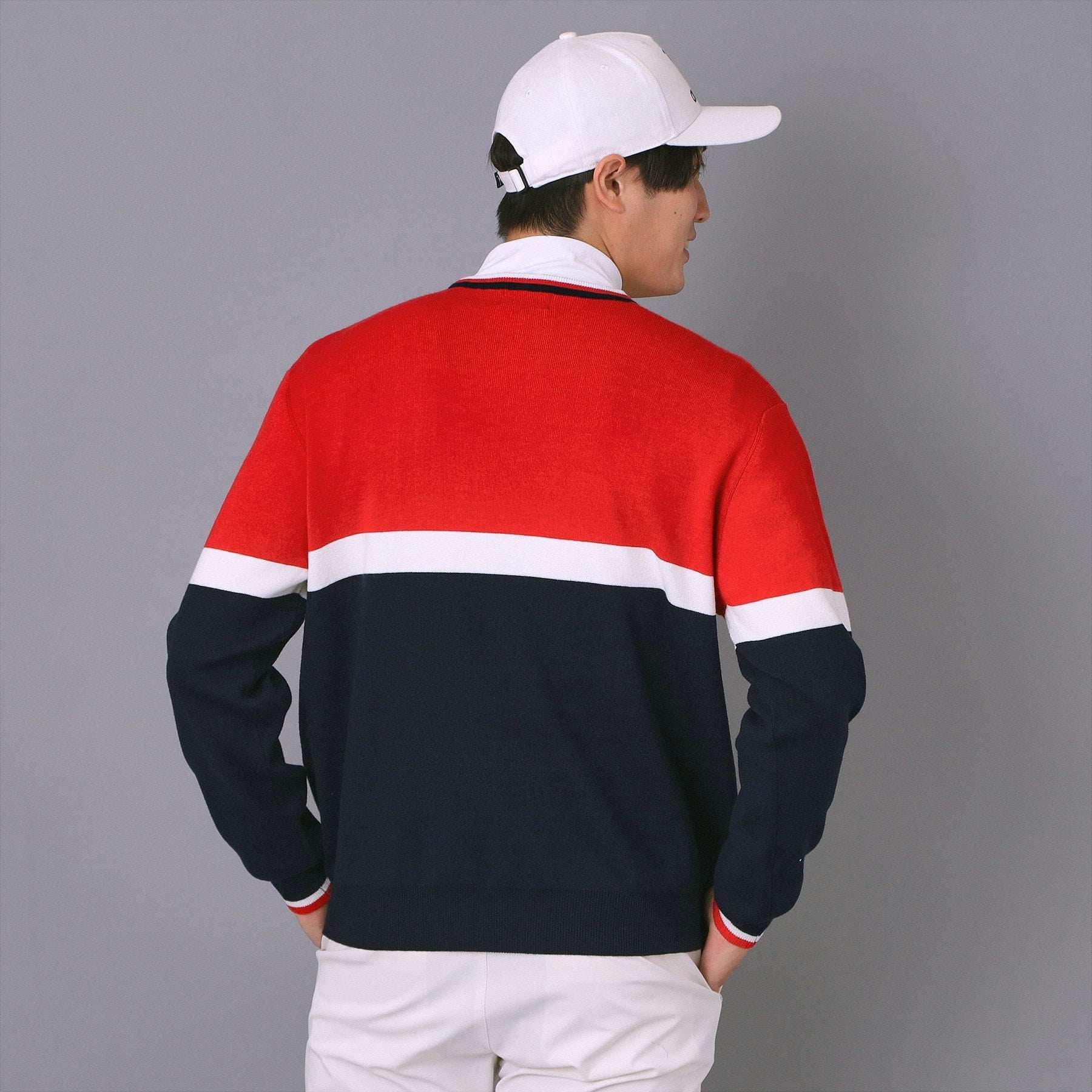 アダバット adabat 【新レーベル ADABAT NAVY】トリコロールクルーニット （レッド(062)） レッド(062)