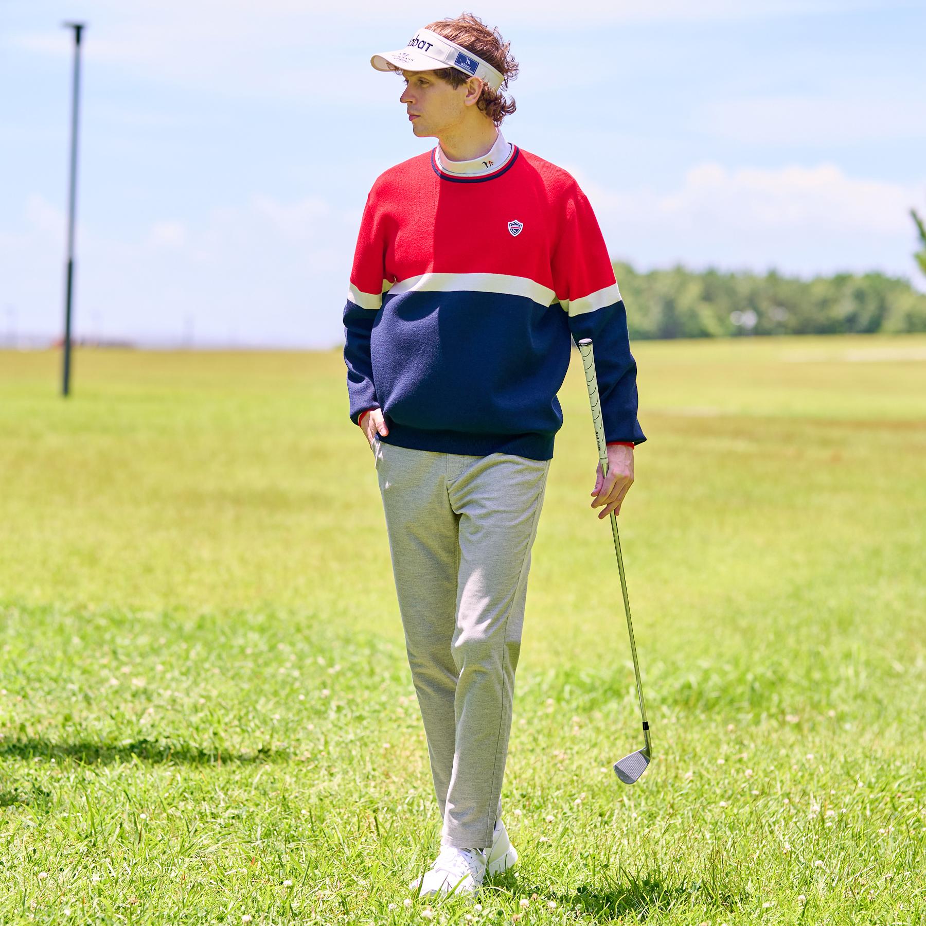 アダバット adabat 【新レーベル ADABAT NAVY】トリコロールクルーニット （レッド(062)） レッド(062)