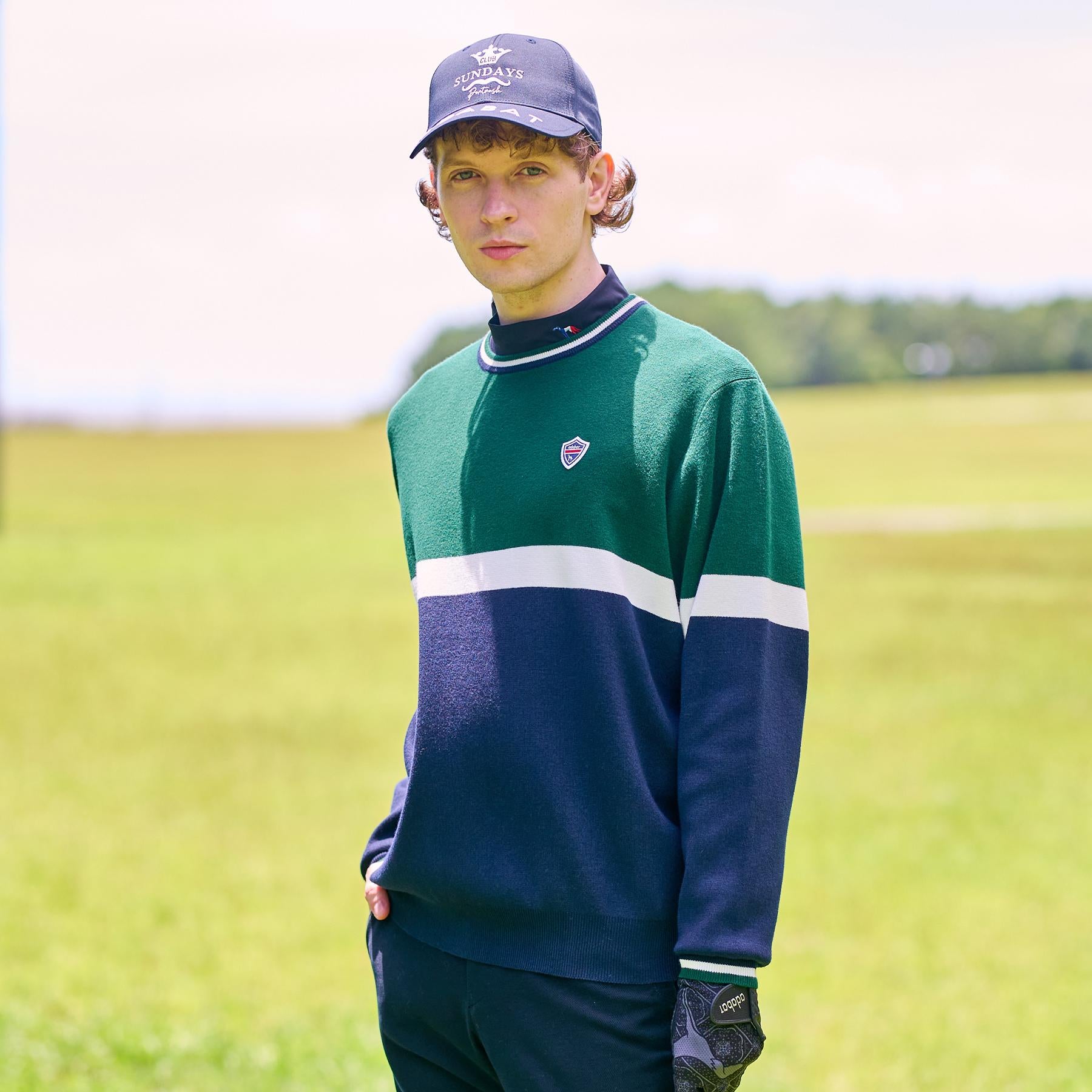 アダバット adabat 【新レーベル ADABAT NAVY】トリコロールクルーニット （レッド(062)） レッド(062)