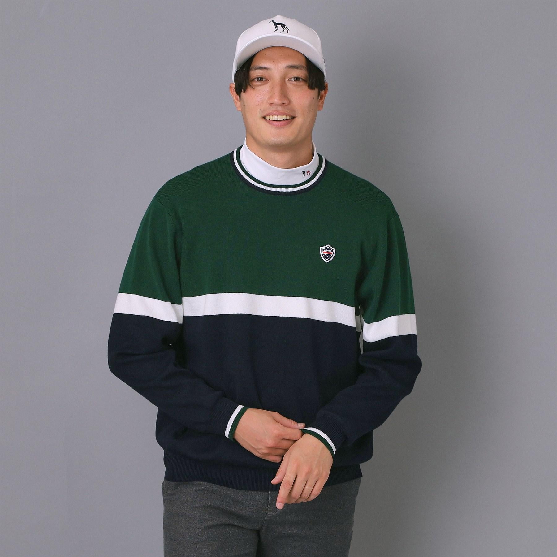 アダバット adabat 【新レーベル ADABAT NAVY】トリコロールクルーニット （レッド(062)） レッド(062)